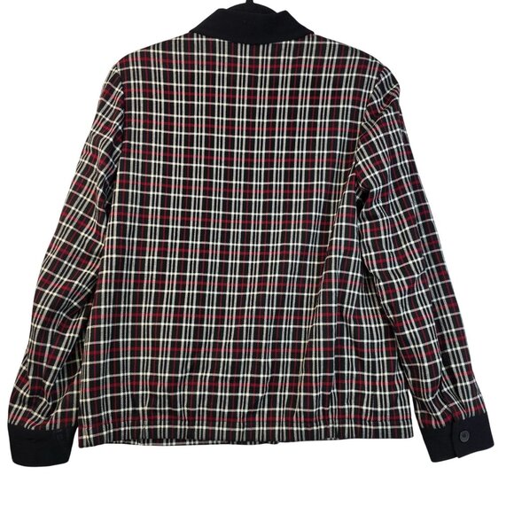 Rafael Sport Plaid Button Down Shirt Small Classic Fit Red Black Checkered New - Picture 9 of 12